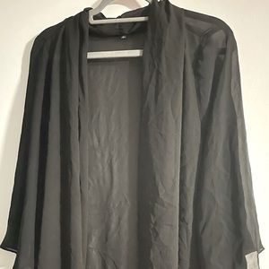 Addition Elle Ladies Black Sheer Cardigan Size 1X